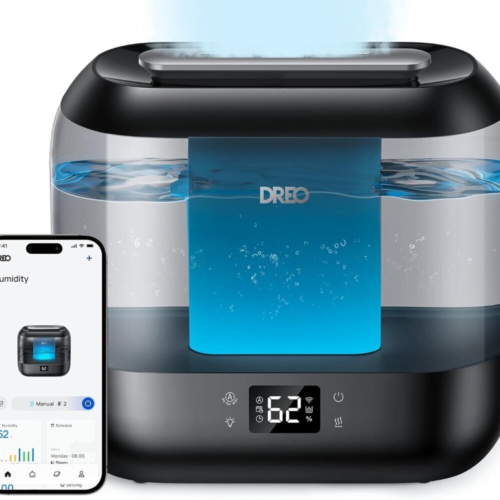 Smart Humidifiers for Bedroom - Top Fill 4L for Large Room - 28 dB, 36H Runtime